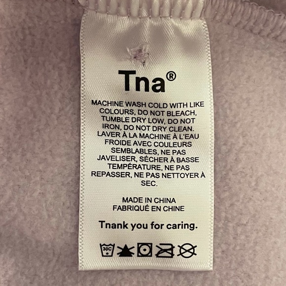 Aritzia TNA Fleece Cozy Mega Shirt Button Front‎ Lounge Lilac Size 2 - Picture 4 of 5